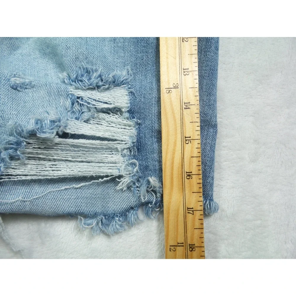 Judy Blue Jean Shorts Womens Size 2XL Blue Denim Cut-Off Hight Rise Stretch